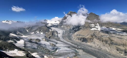 Dalla vetta verso Gr Combin e glacier du Mont Durand