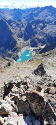 dalla vetta il Lago del Chiotas