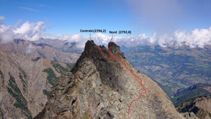La centrale e la nord dalla vetta sud