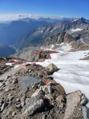 traccia sotto il nevaio superiore