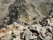 Quasi in vetta ( colle Mercantour sullo sfondo )