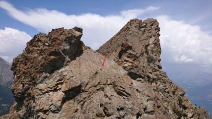 La parte finale della cresta con l'ultima doppia