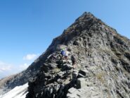 Attacco della ctesta visto dal colletto 2986 m