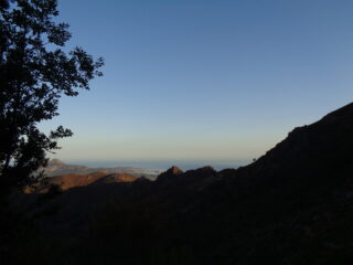 alba sulla prima parte di salita