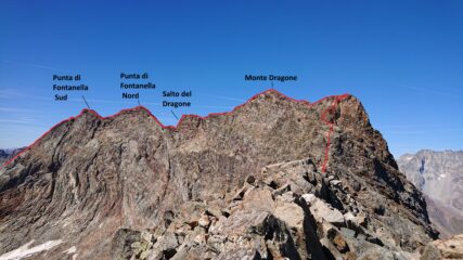 La cresta dal colle di Bellatsà