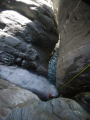 Calata nel vuoto nel tratto più inforrato