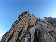 Il passaggio duro con gli spit che bisognerebbe aggirare a destra