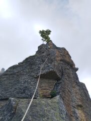 Il primo dei 2 tiri sul torrione 