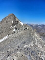 La cresta per l'Albaron vista dalla sella