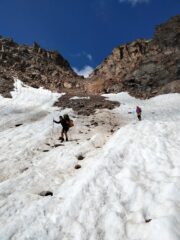 Colle della Torre versante Ciamousseretto, visto dai salvifici nevai
