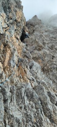 il diedro che porta poi al tiro del diedro bagnato