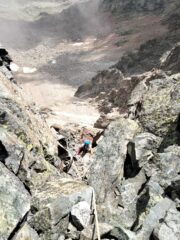 Il diedro finale da cui siamo usciti visto dall'alto