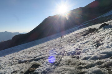 sul ghiacciaio del Trajo