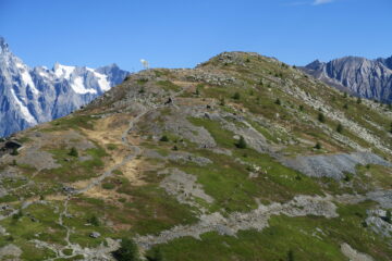 la Punta della Croce dalle fortificazioni militari poste poco sopra il colle verso il Mont Colmet
