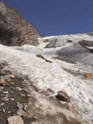 pendio iniziale del ghiacciaio