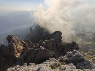 Prima parte della via vista dal Vertice Dorn