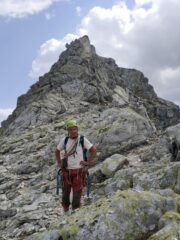 Giorgio all'inizio della discesa