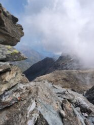 Dalla cima verso i laghi dell'Engadina