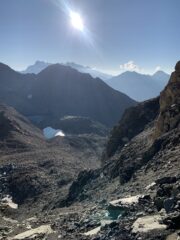 Il canalino sabbioso di accesso