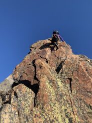 Tommaso sulla cresta per la Fontanella SE