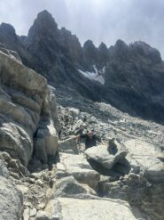 Passaggi facili e roccia bella