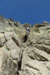 il camino iniziale poco sotto il passo chiave