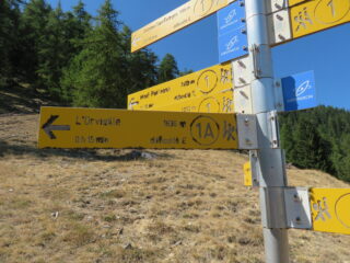 palina a Arpilles con indicazione per L'Orvieille