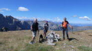 Al cippo sommitale della Cima Sud