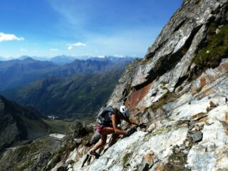 All'inizio del tratto attrezzato che conduce alla Gr. Chenalette