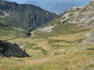 Pendio tra il Passo Tri Omen e il sentiero tra Alpe Menta e Alpe Rina