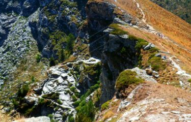 il sentiero che sale al colle Portola.