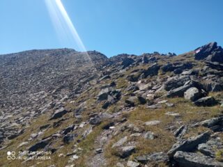 dal colle, primo tratto verso la cima minore