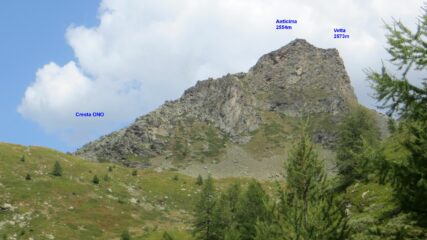 Cresta ONO del Truc de la Seyaz, panoramica da sud, dai pressi del Rifugio Epèe