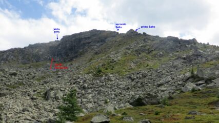 Cresta ONo Truc de la Seyaz, Panoramica da Nord  (con via B alternativa)