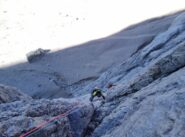 sui primi tiri della via dei Sudtirolesi
