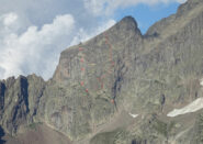 Il Corno con la linea della De Cessole e le calate su Barone