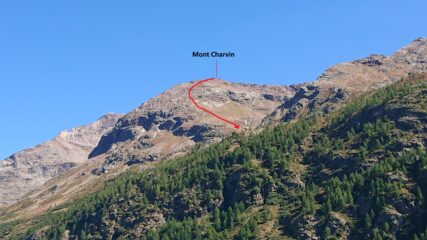 Versante ovest visto da metà diga