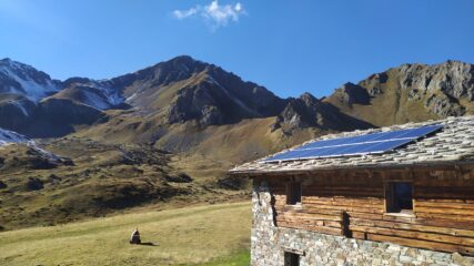 Il Monte Rosso dalla terrazza del Rifugio Fallere