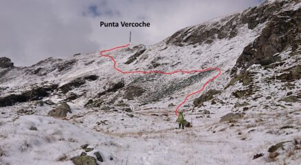 Il tratto ripido per salire alla vetta