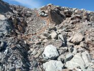 canalino che ho scelto per la salita al colle