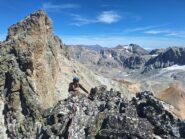 Uscita in vetta con la Punta SO sullo sfondo