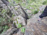 Io in uscita sul temibile passo in diedro...