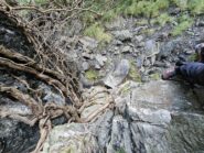 Il tiro del rampicante visto da sopra, subito dopo averlo superato