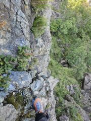 Io quasi in cima al primo tiro