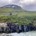 Il ponte sospeso sul fiume Alesätno