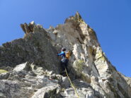 Sul primo tratto del gendarme col crollo (foto mgulliver)