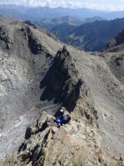 Poco prima della Asquasciati, con la cresta percorsa di sfondo