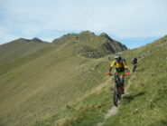 il passaggio sul versante ovest della Cima Ventosa