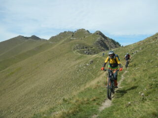 il passaggio sul versante ovest della Cima Ventosa