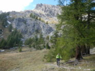 la parete rocciosa del versante sud est della Punta Clotesse